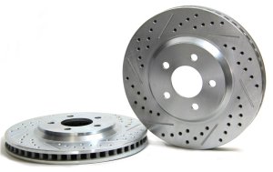 Ford Mustang Brake Rotors (2) - Front - Baer Brakes - Claw Performance, Slot & Drilled - `05-`10